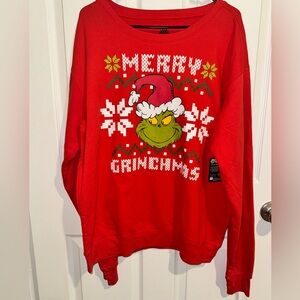 NWT LG Red Grinch LOUNGE sweatshirt!